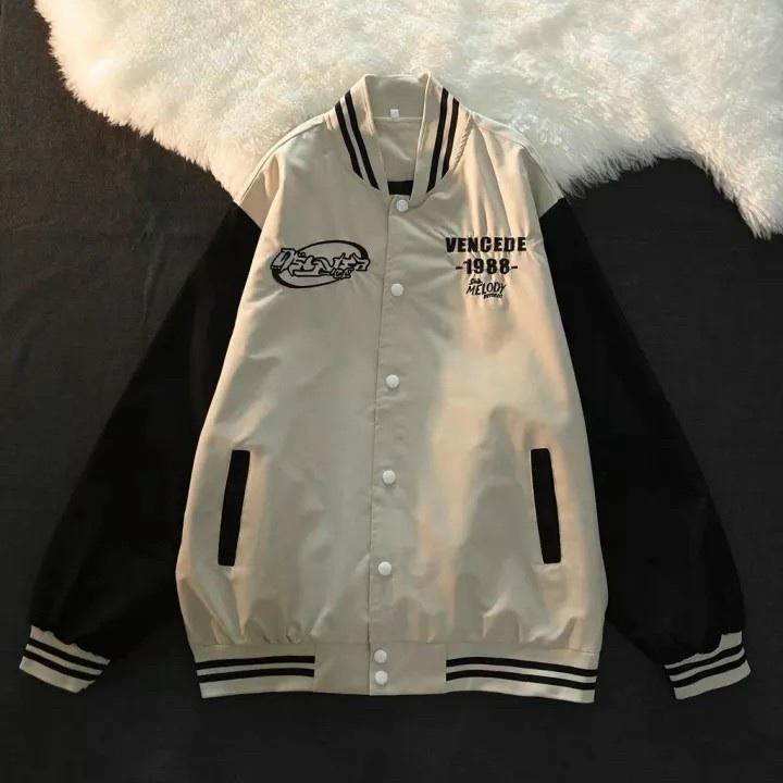 Áo khoác VENCEDE 1988 jacket da lộn 2 lớp unisex nam nữ , Bomber Jacket chất nhung gân dày dặn lót dù / Nam nữ unisex