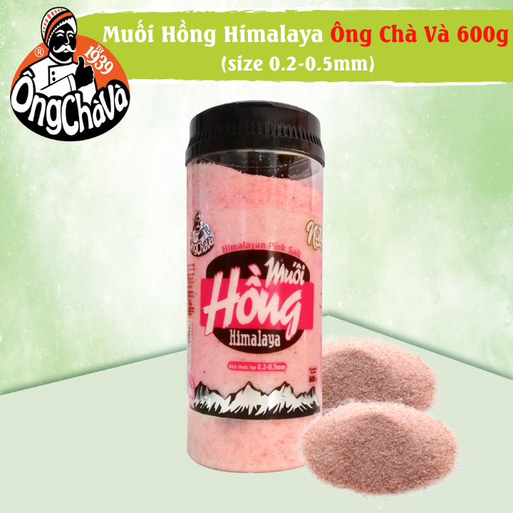 Muối hồng Himalaya 600gram Ông Chà Và -Dạng hũ-Himalayan Pink Salt