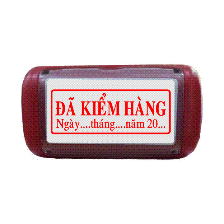 Con dấu liền mực Đã Kiểm Hàng có ngày tháng năm