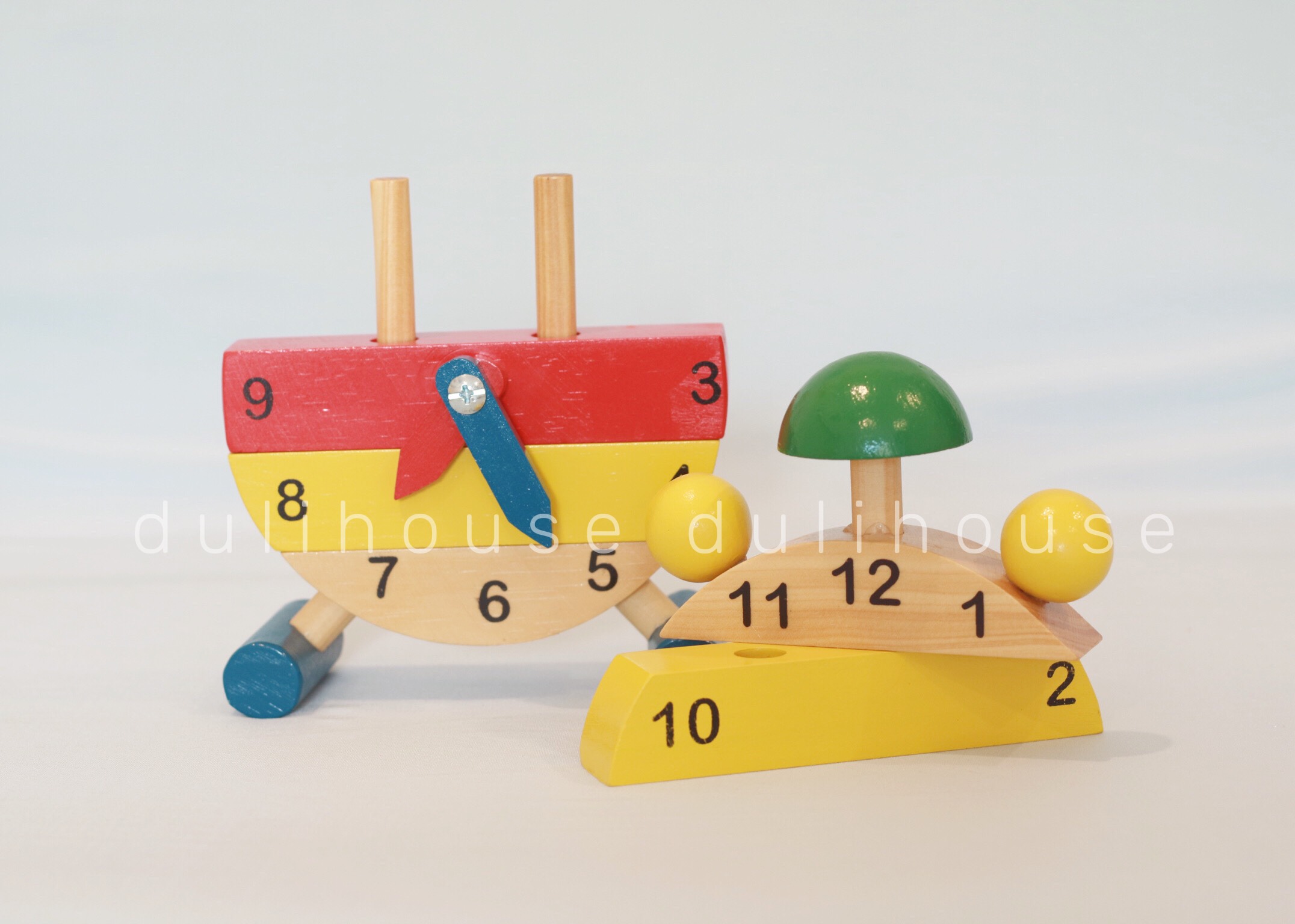 Đồ chơi gỗ đồng hồ lắp ráp, giúp bé học cách xem giờ và nhận biết chữ số