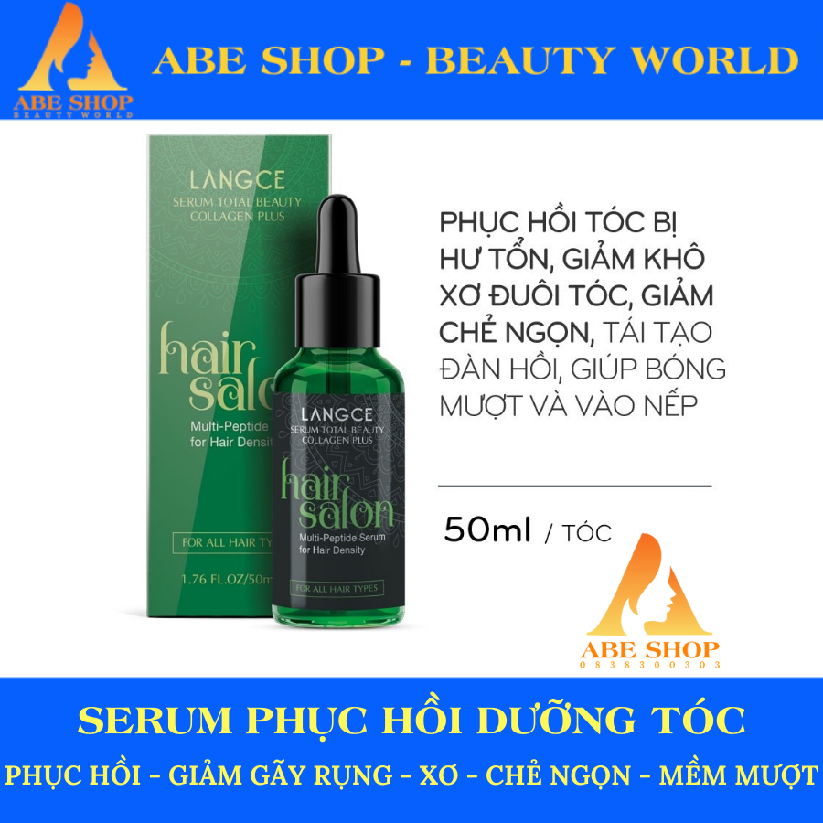 SERUM COLLAGEN+ PHỤC HỒI TÓC ĐẸP CHUẨN SALON 50ml LANGCE TOTAL BEAUTY