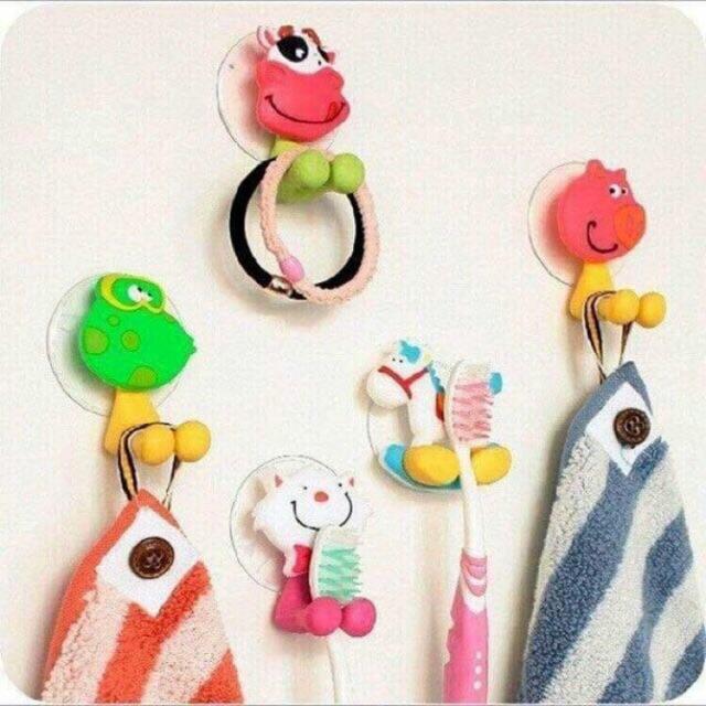 Móc treo bàn chải đa năng hình thú.