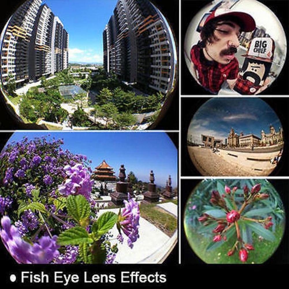 【ky】3 in 1 Universal Clip-on Fish Eye Wide Angle Macro Lens Camera Phone Tablet