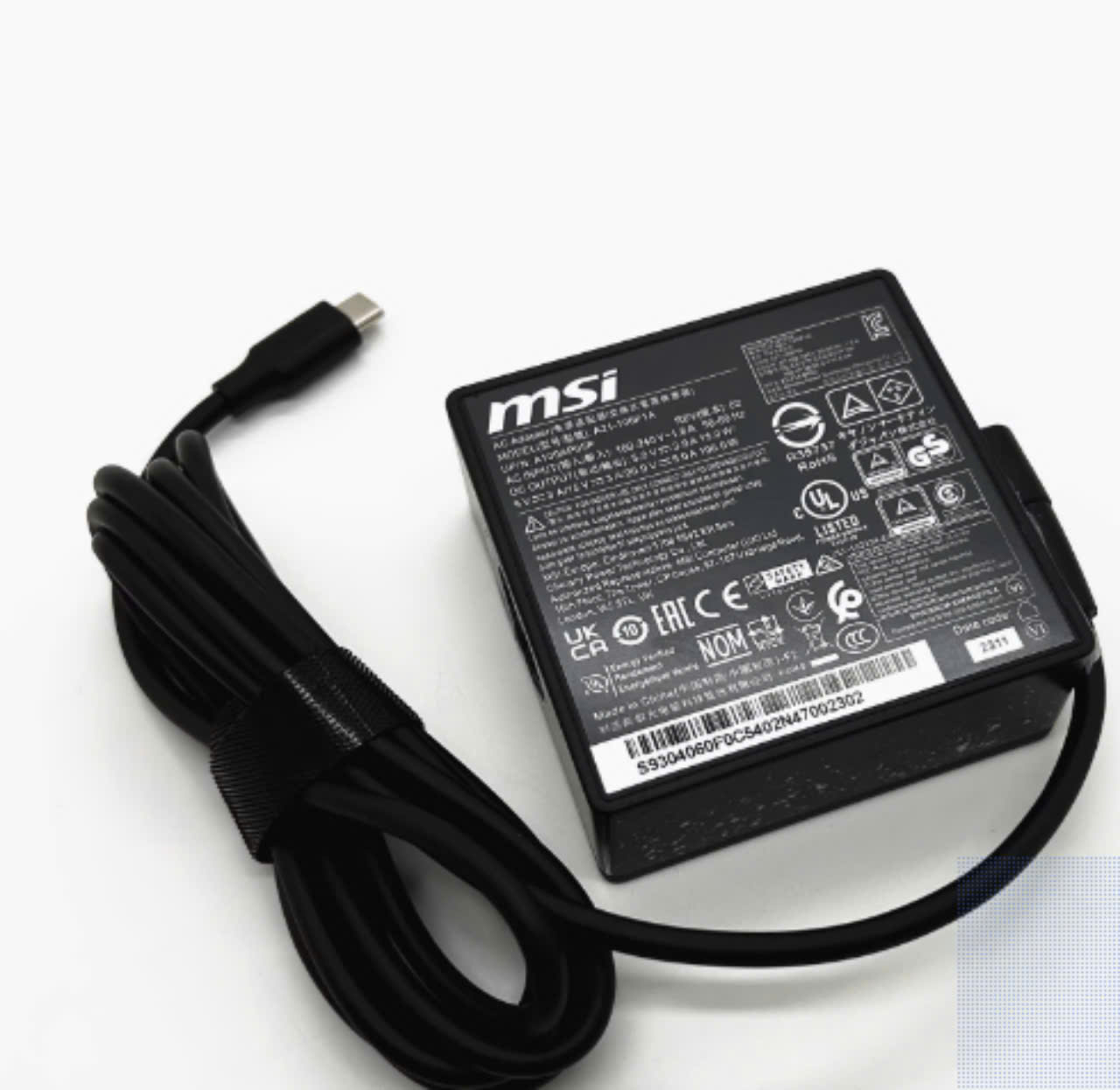 Sạc MSI 100W AC Adapter Type C Charger MSI Prestige 14 A12UC Laptop Notebook hàng nhập khẩu kèm dây nguồn