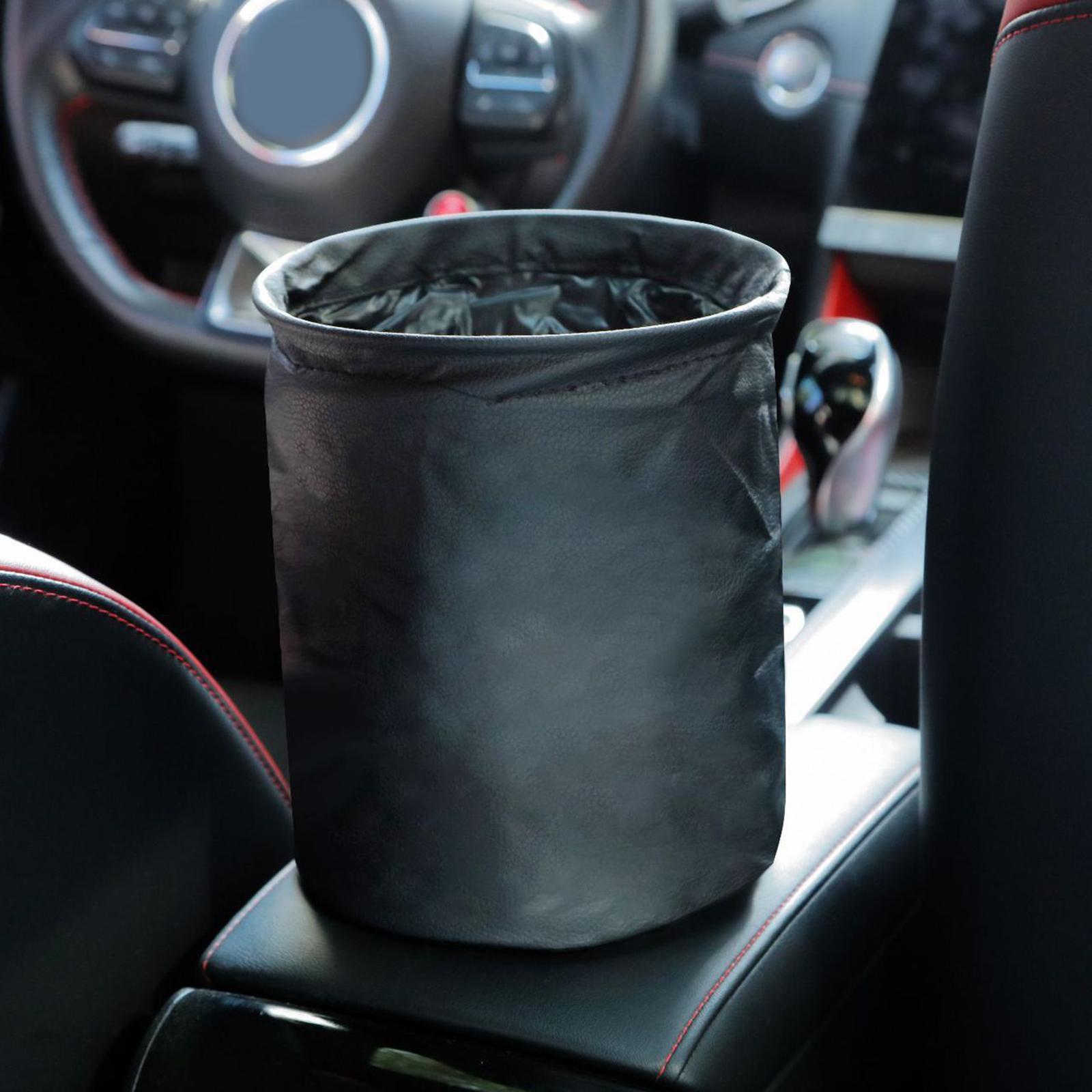 Folding Car Trash Can Scratch Resistant Auto Accessories Hanging Garbage Bin