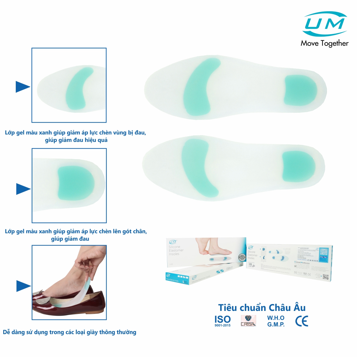 Đệm bàn chân silicone United Medicare