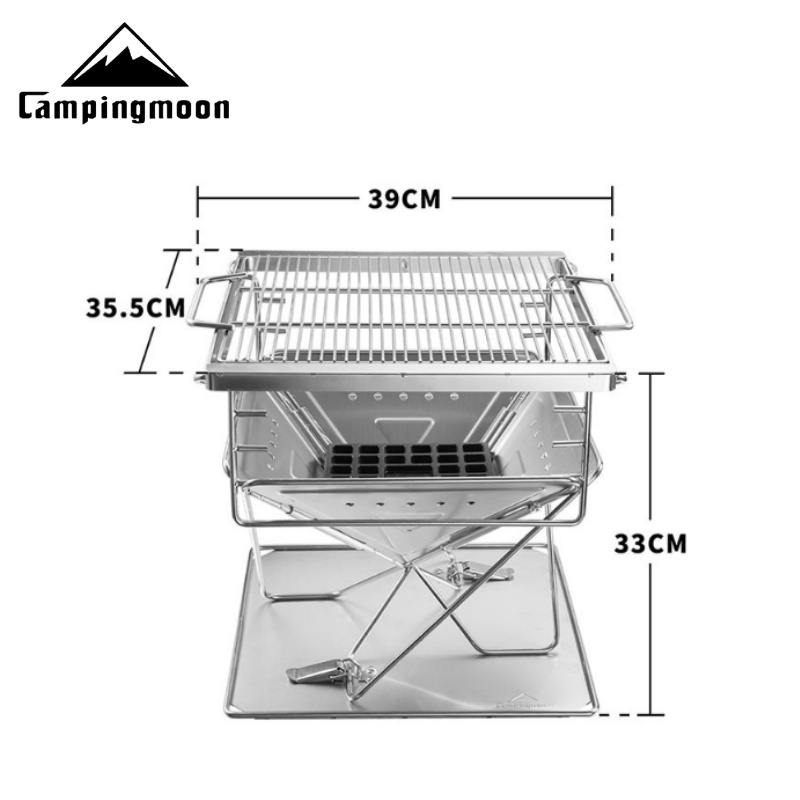 Bếp nướng than hoa gấp gọn 4-6 người Campingmoon MT-035