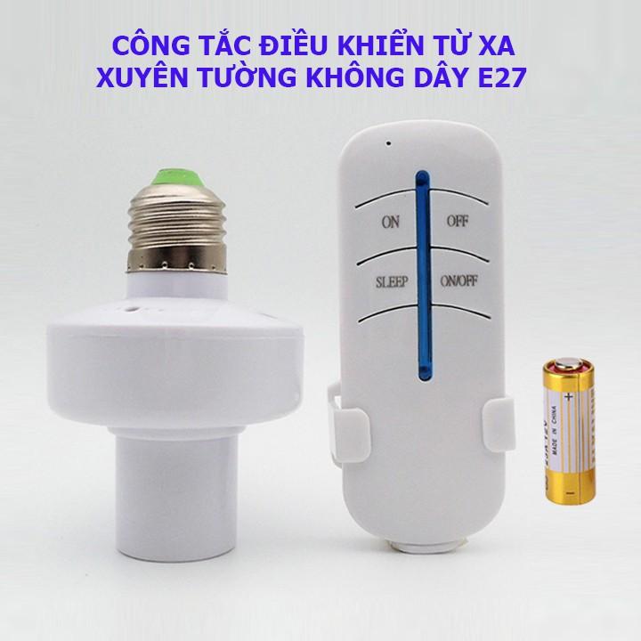 Chui đèn điều khiển từ xa bằng sóng RF, chui phổ thông E27, phù hợp hầu hết các loại đen,