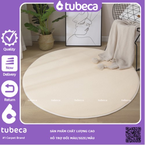 Thảm Tròn Nhung Nỉ Cao Cấp | Decor | 80cm | 1m | 1m2  | TUBECA