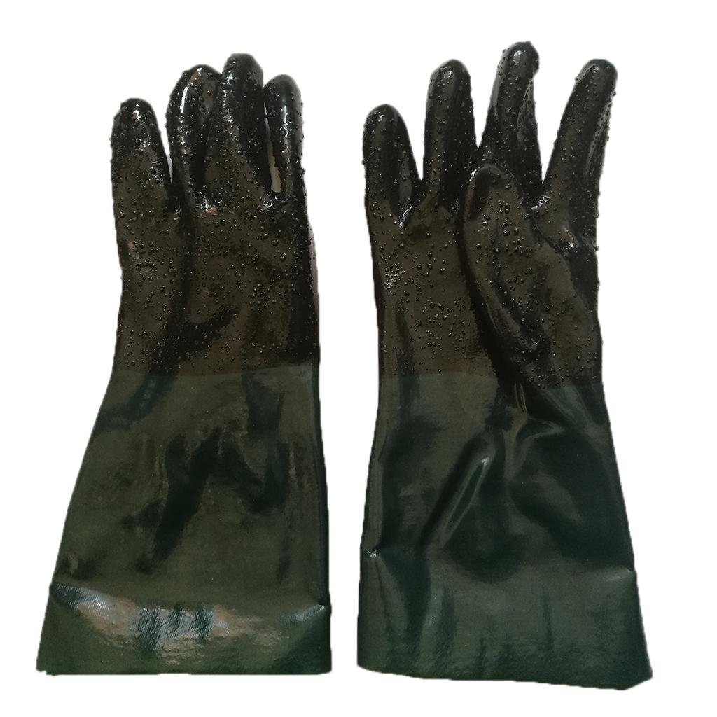 One Pair of Protective Working Gloves for Sand Blaster Blast Cabinet 35cm