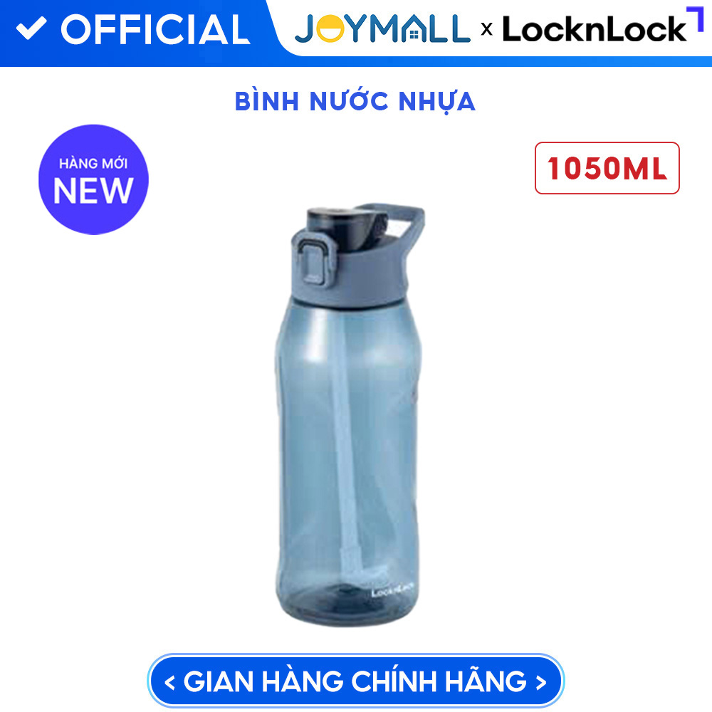 Bình Nước Nhựa LocknLock One Touch Sports Bottle ABF926 1.05L, Hàng Chính Hãng, Có Ống Hút - JoyMall