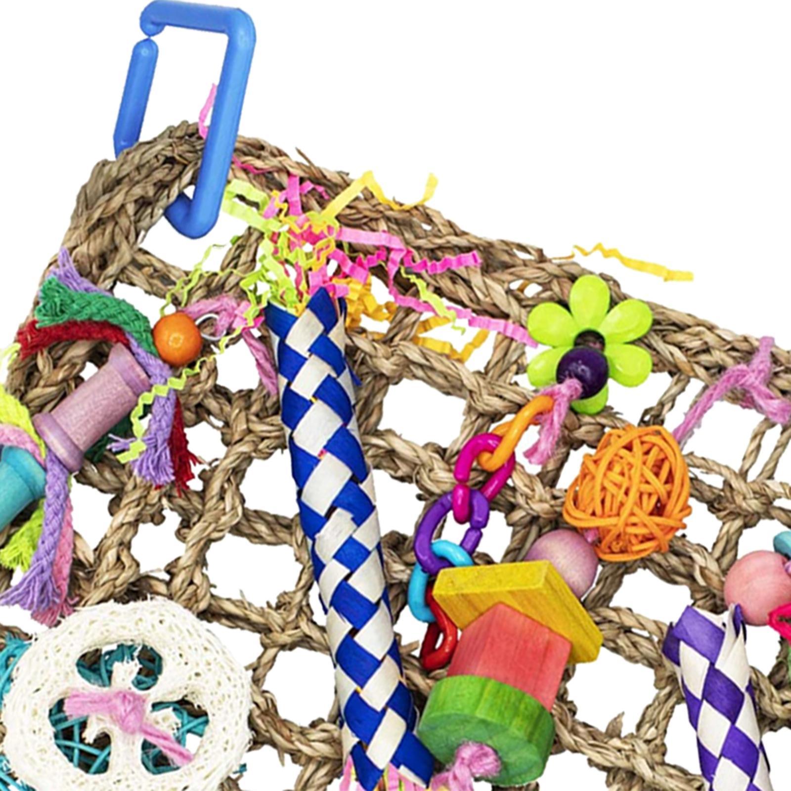 2-3pack Pet Bird Foraging Wall Toy Parrot Chewing Toy Climbing Hammock for