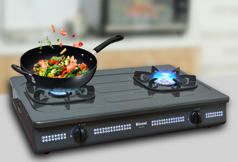 Bếp Ga Đôi Rinnai RV-365N + Tặng kèm 1 bộ van và dây gas - Hàng Chính Hãng