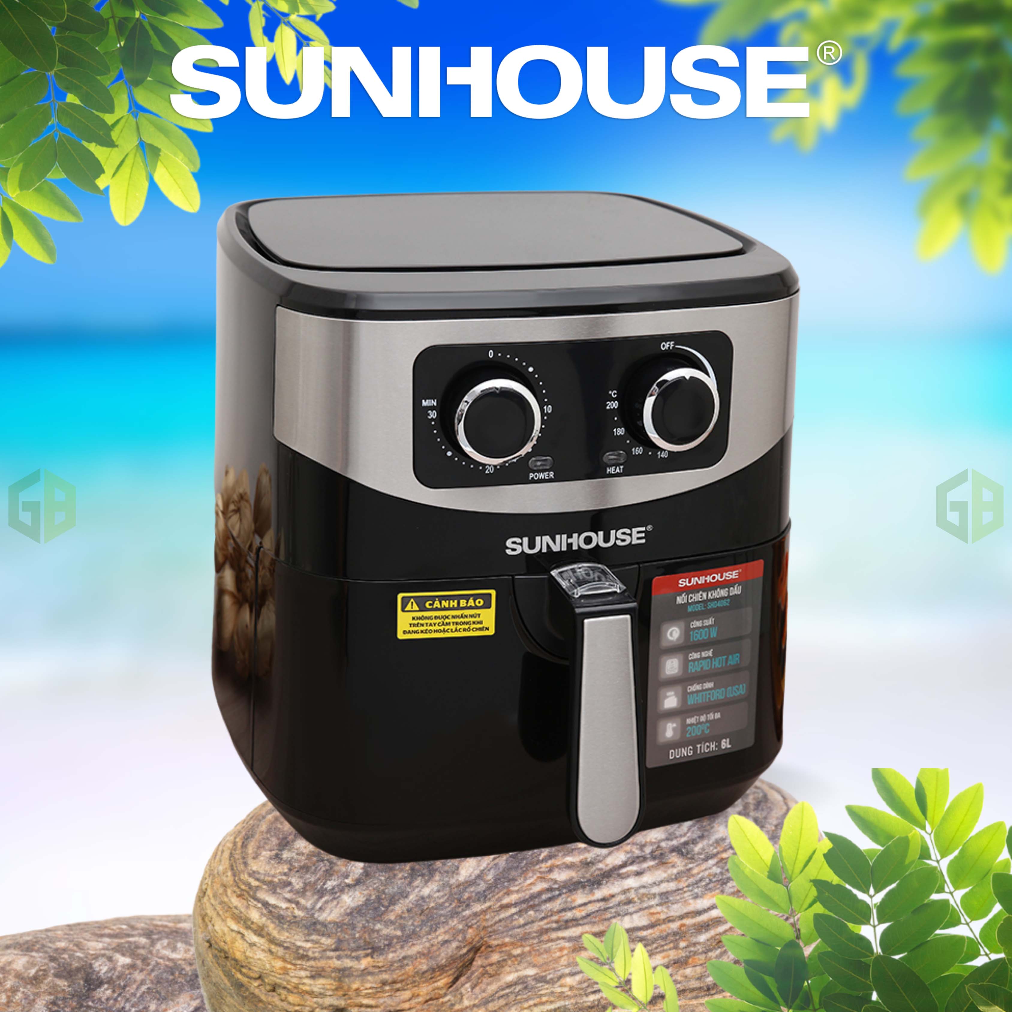 Nồi Chiên Không Dầu Sunhouse SHD4062 (6.0 Lít) - Hàng Chính Hãng