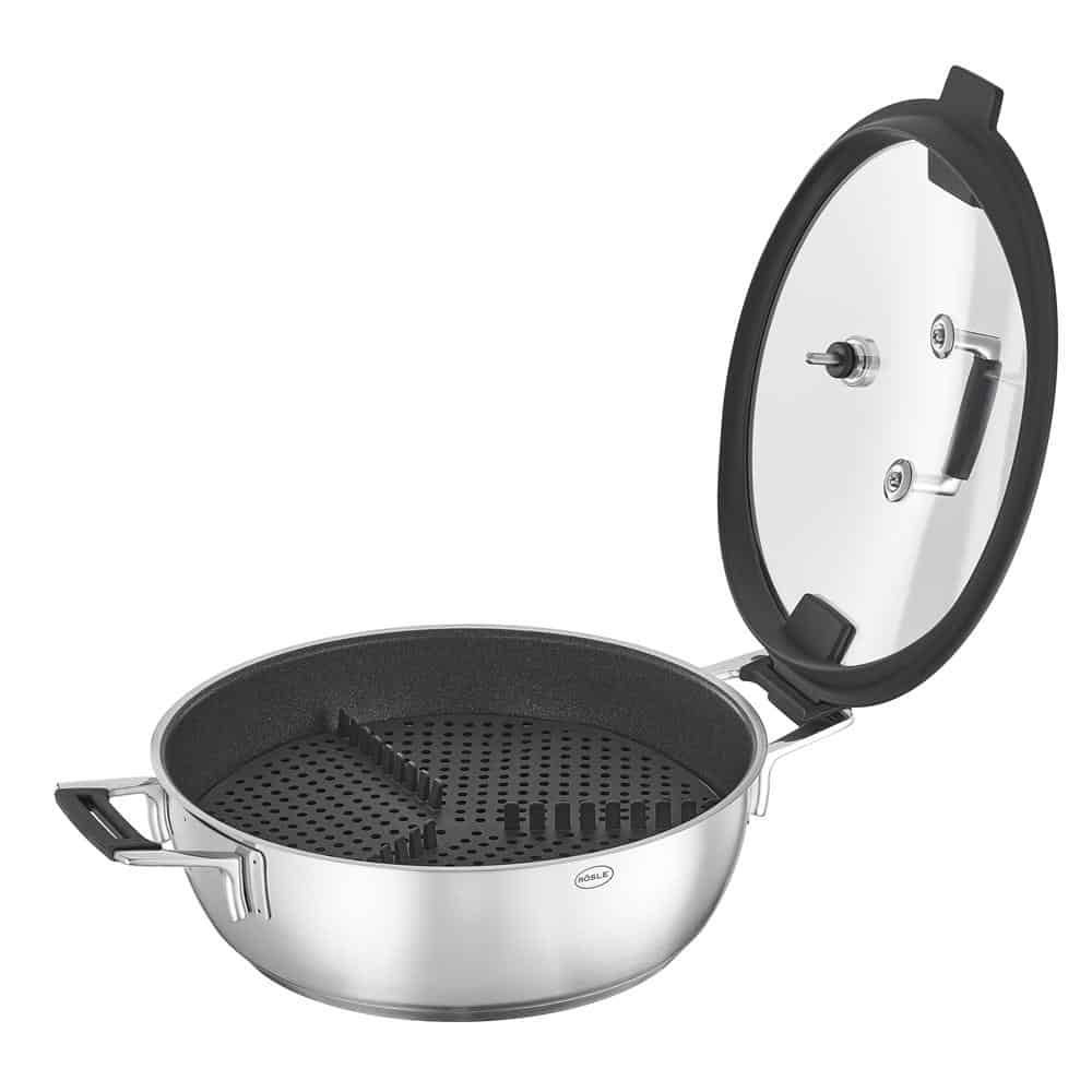 Nồi Hấp Rosle Silence PRO 91978 28cm Lớp Chống Dính ProResist Hàng Chính Hãng