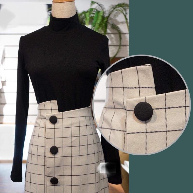 ️ F1081R Áo ôm body cổ 6p tay dài