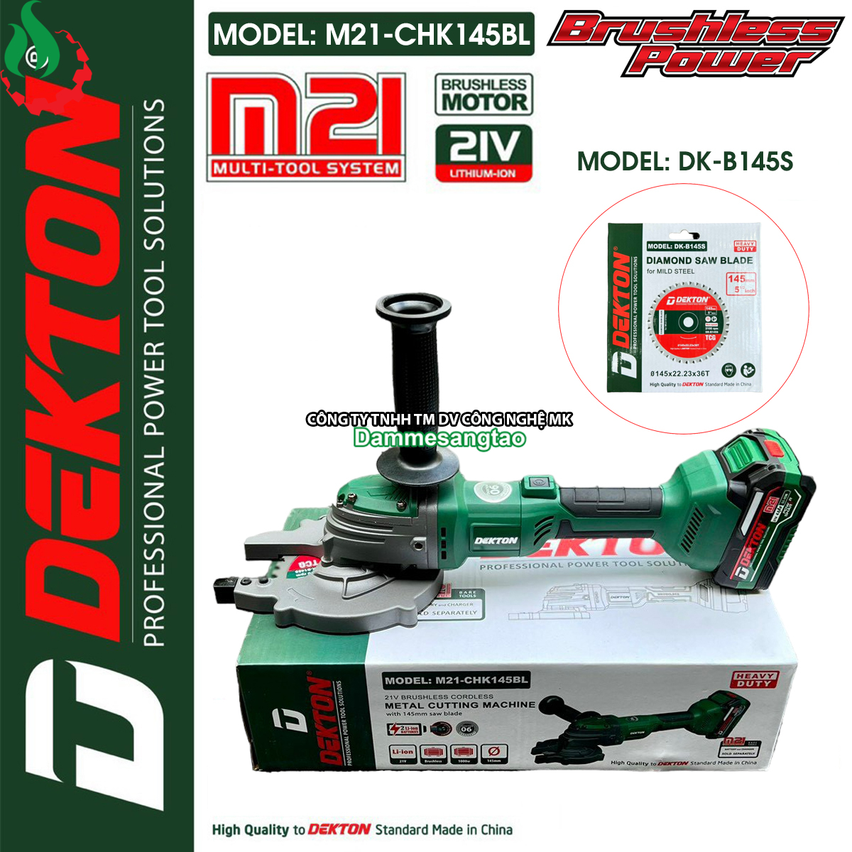 Máy cắt sắt pin 21V Dekton M21-CHK110BL vòng tua chậm