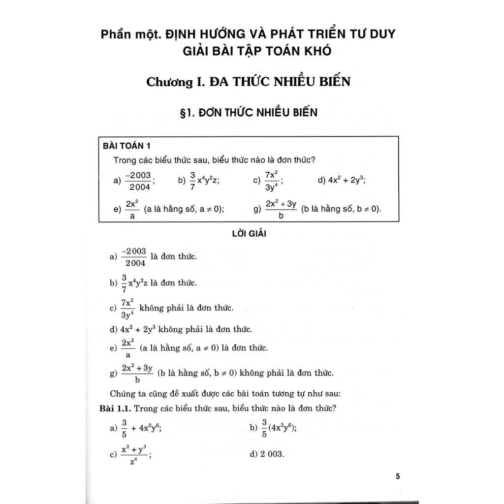 Sách - Định Hướng Và Phát Triển Tư Duy Giải Bài Tập Toán Khó Lớp 8 - Tập 1