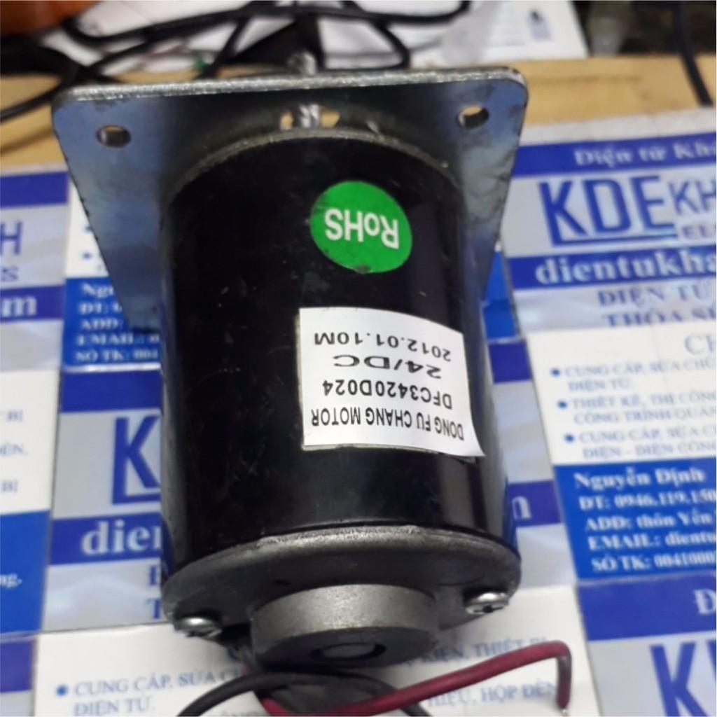 Động cơ DC DFC3420D024 DC24V 0.2A 30W 3000V/P trục vặn M4 510g trục 5.5mm đầu xoắn kde4573