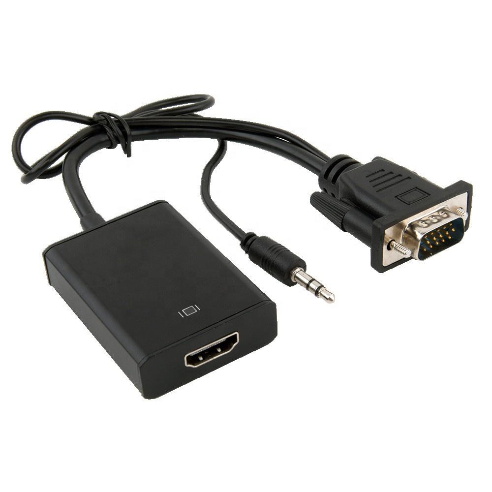 Cáp chuyển VGA sang HDMI, PC và Laptop cổng VGA chuyển sang TV HDMI có âm thanh