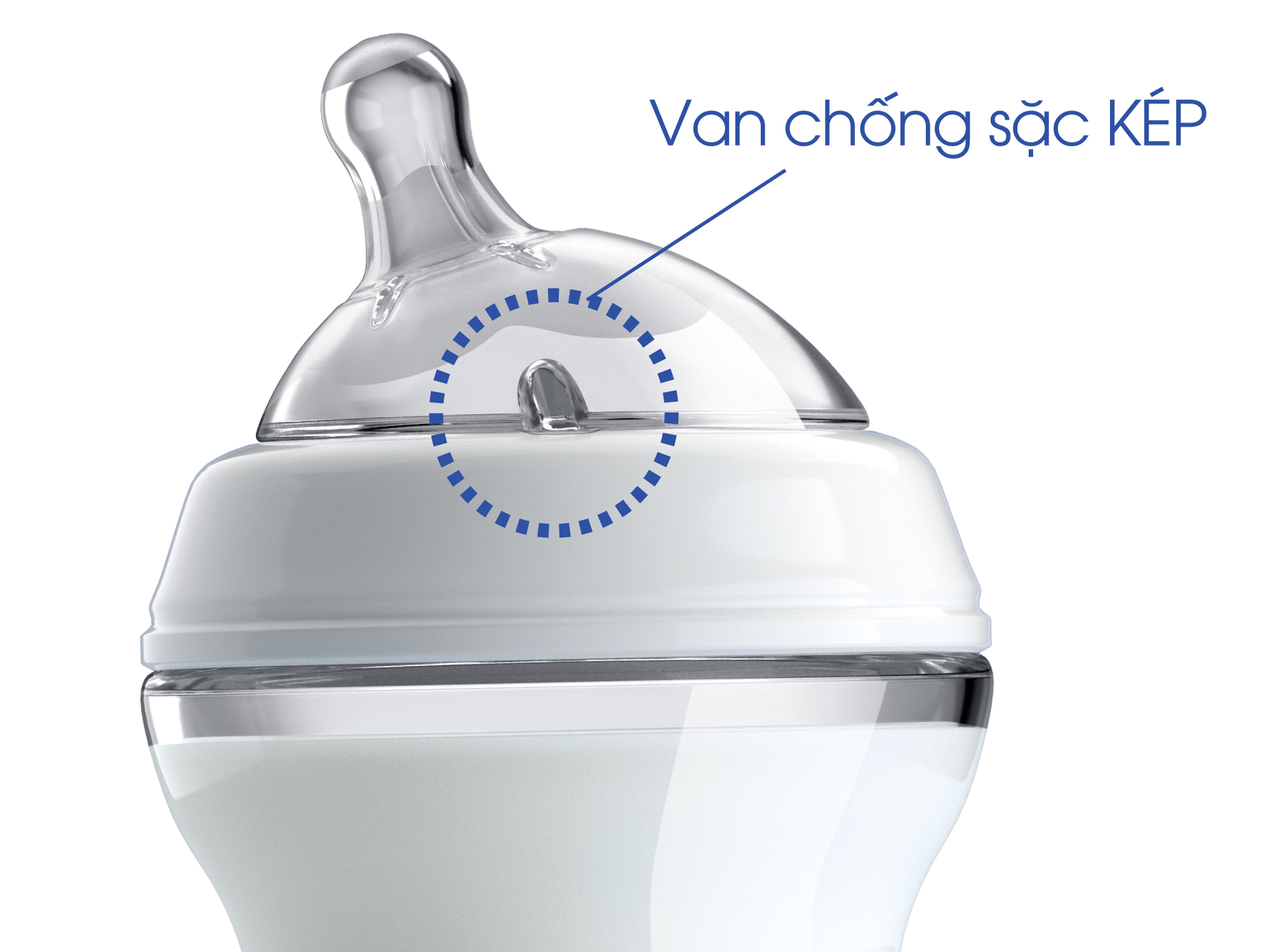 Bình sữa núm nghiêng Pisa Chicco Natural Feeling 2M+ 250ml