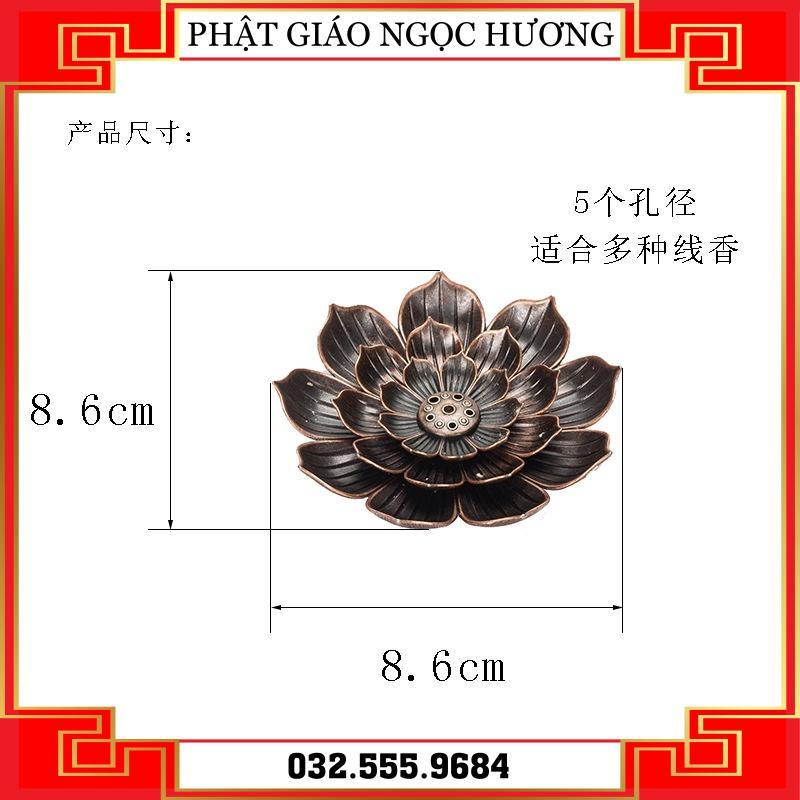 Đài Hoa Sen Cắm Nhang (Đẹp Như Hình) - Đồng Nguyên Chất - trang trí và đốt nhang trầm