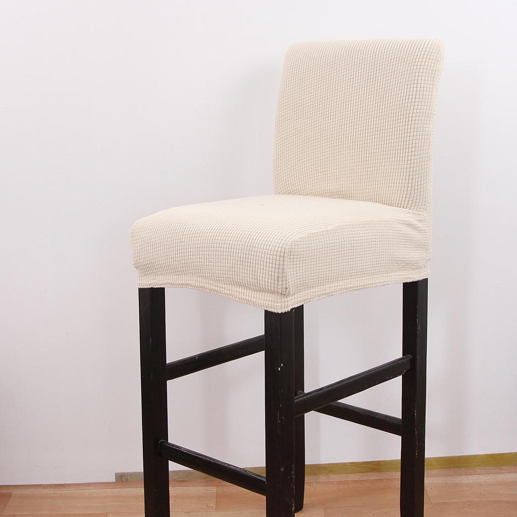 2pcs Elastic Chair Seat Cover Bar Stool Slipcover Protector for Salon Pub