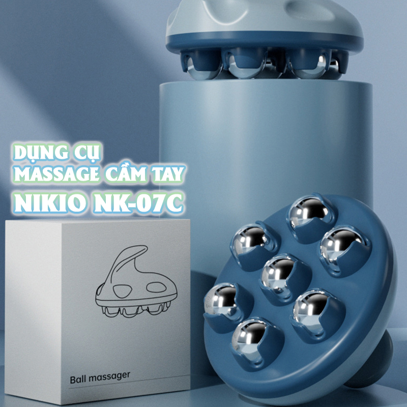 Máy massage cầm tay đa năng Nikio NK-07C - Cải thiện tình trạng giảm đau cổ, bụng, đùi, lưng và thư giãn các cơ sâu