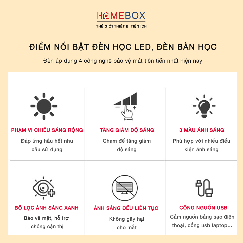 Đèn Học Chống Cận Thị, Đèn Học Để Bàn Làm Việc, Đọc Sách Để Bàn Bóng LED Chống Chói Mắt Lóa Mắt Bảo Vệ Mắt, Cảm Ứng Siêu Sáng - JYoohome