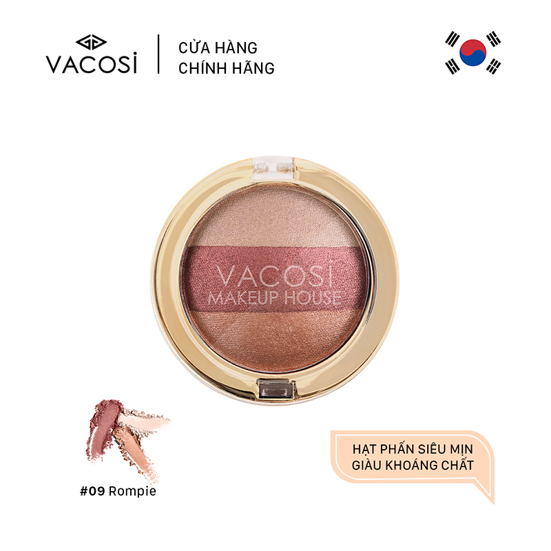 PHẤN MẮT (HỘP TRÒN) VACOSI TRIO EYESHADOW