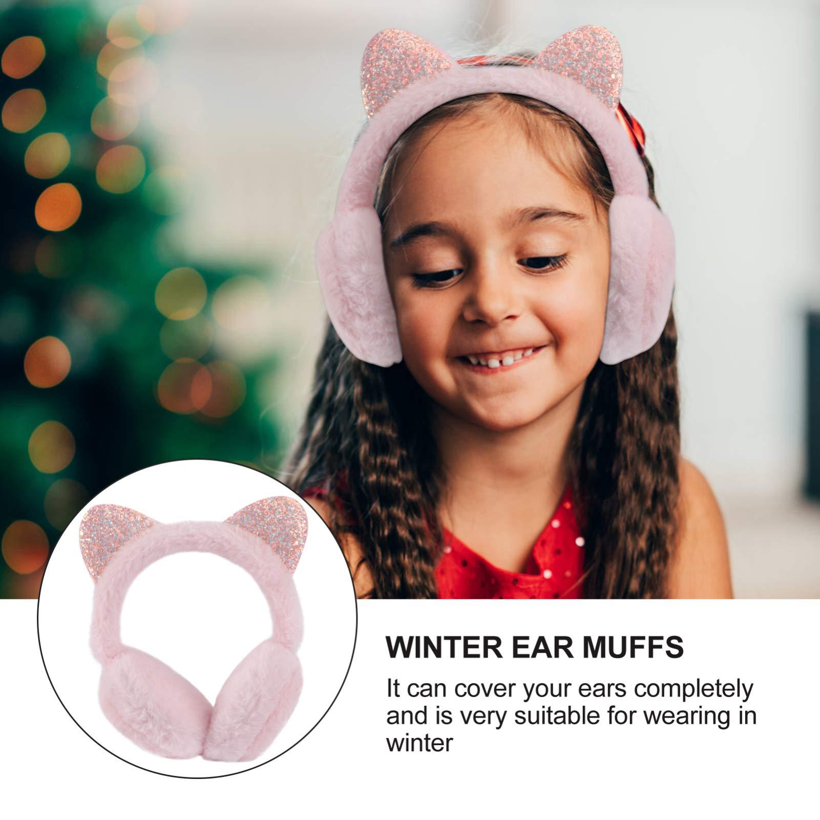 Thiết Kế Tai Mèo Dễ Thương Bịt Tai Mềm Bịt Tai Mùa Đông Sang Trọng Bịt Tai Mũ Mùa Đông Phụ Kiện Cho Bé Gái Nữ Giữ Ấm