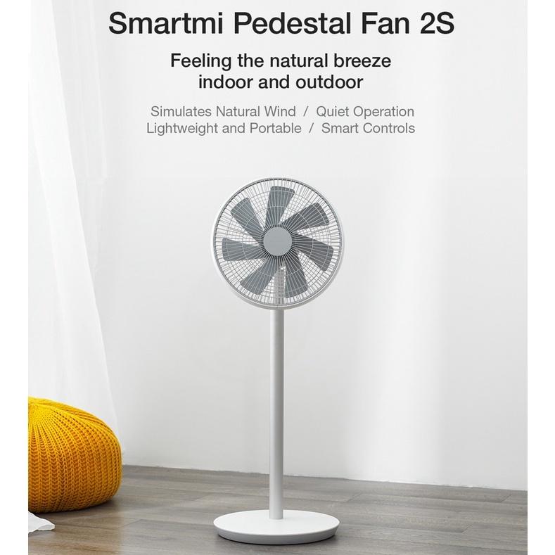 Quạt thông minh Smartmi Fan Gen 2S - Thiết kế 7 cánh gió nhẹ êm ái, Pin sạc tích điện, Kết nối app Mi Home - Hàng chính hãng