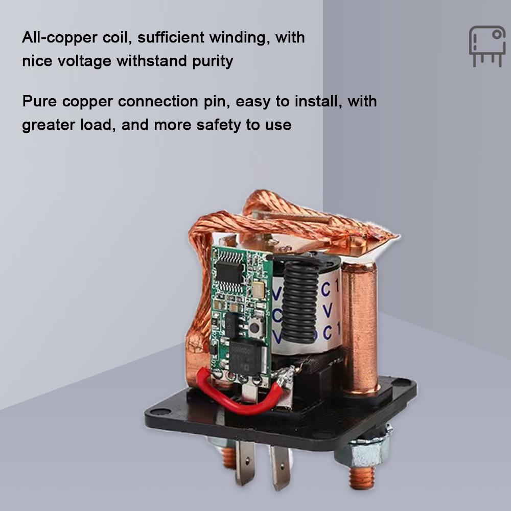 12 V Car Relay 200A Remote Dual Wireless Remote Disconnect Switch Copper Coil Battery Isolator