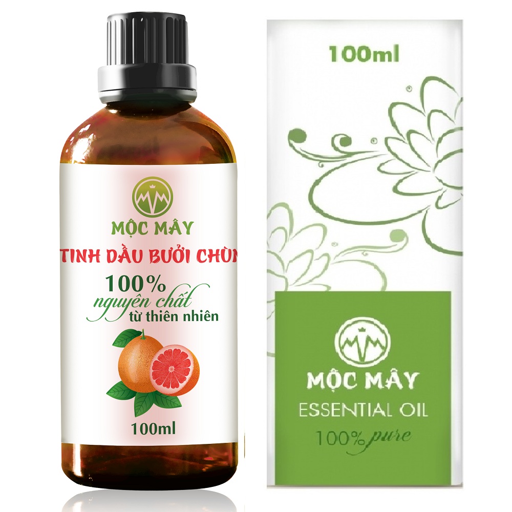 Tinh dầu Bưởi Chùm (bưởi Hồng, bưởi Úc) 100ml Mộc Mây - tinh dầu thiên nhiên nguyên chất 100% - chất lượng và mùi hương vượt trội