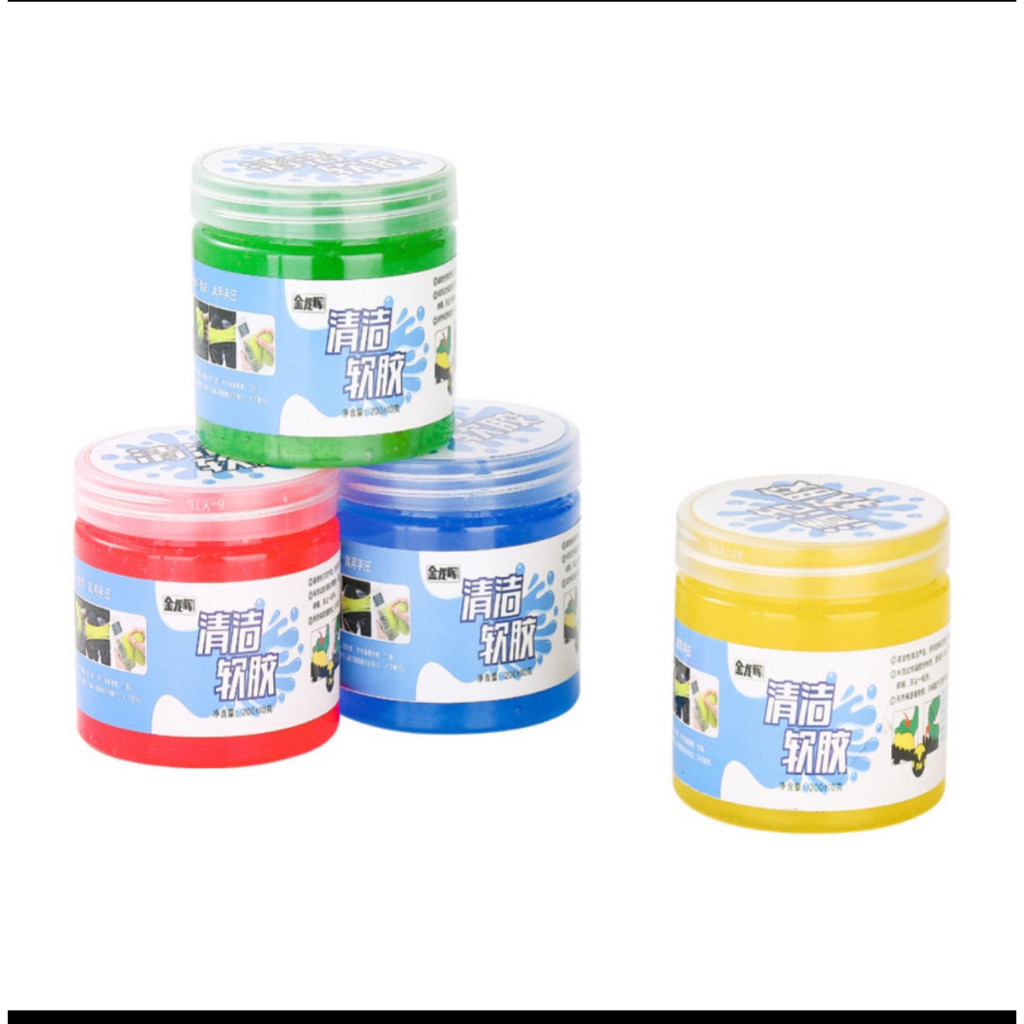 Gel silicon - bùn dẻo (chất nhờn phép thuật) dùng vệ sinh nội thất ô tô, bàn phím máy tính SLIME (Hộp 160g ) - Hàng Chính Hãng