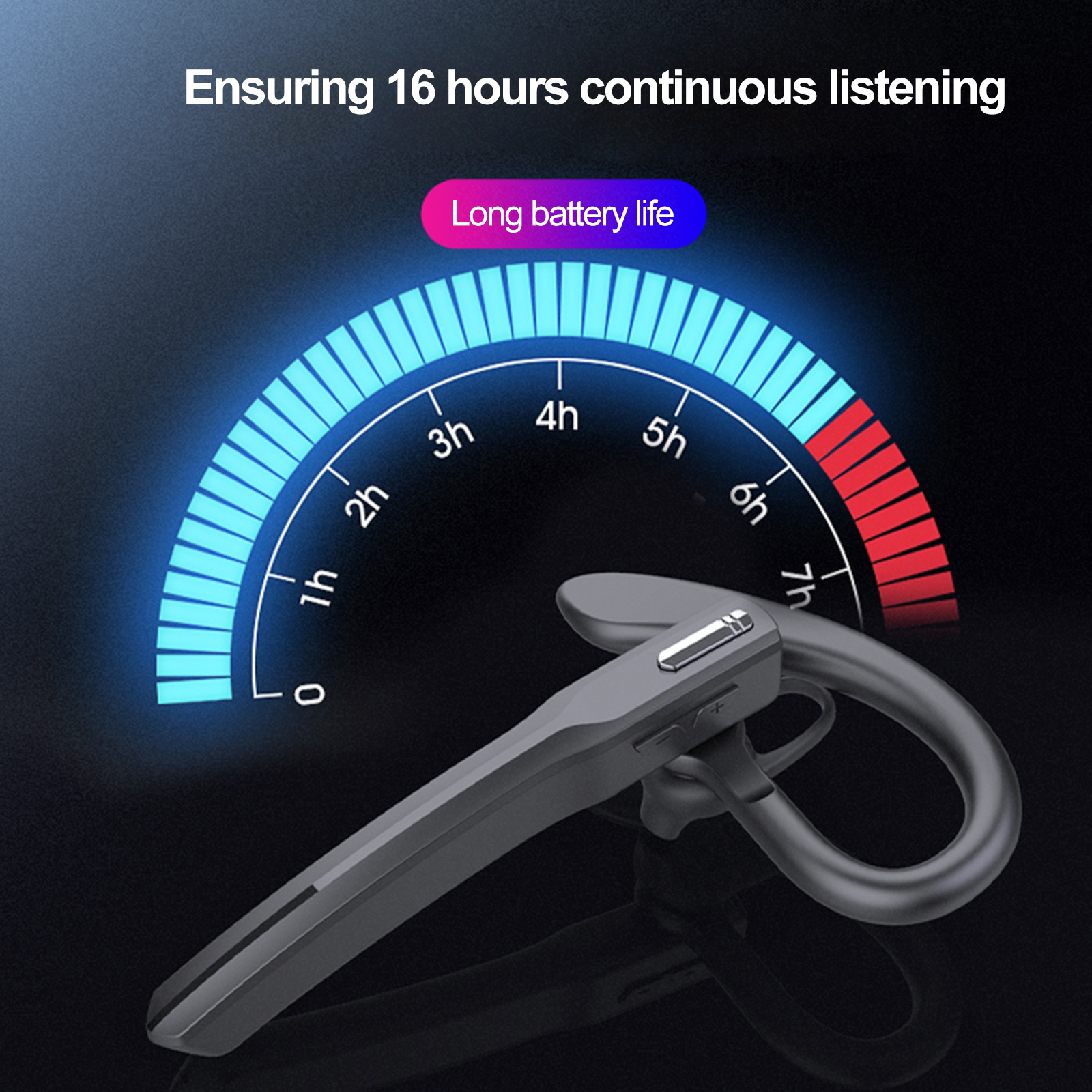 Tai Nghe Bluetooth V5.0 Không Dây Dành Cho Doanh Nhân Có Móc Tai Và Micrô