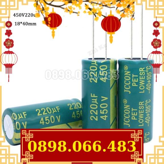 1 Chiếc Tụ Điện Nhôm Esr Thấp 450 V 220 Uf 18*40 Mm Tụ Điện 220 Uf 450 V Tần Số Cao 20% mới về