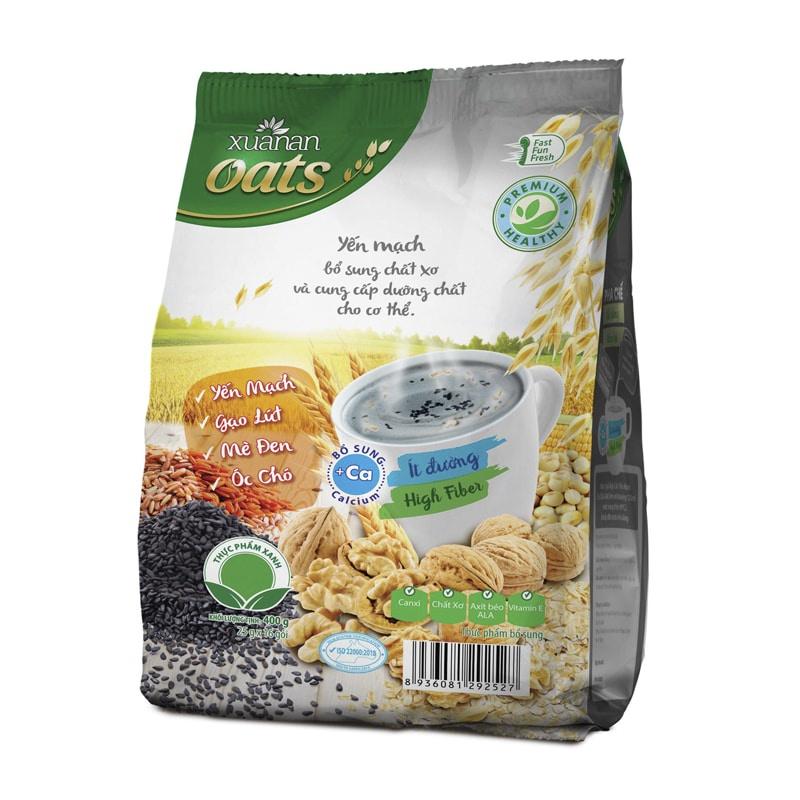 Ngũ Cốc Yến Mạch, Óc Chó , Mè Đen Xuân An 400g