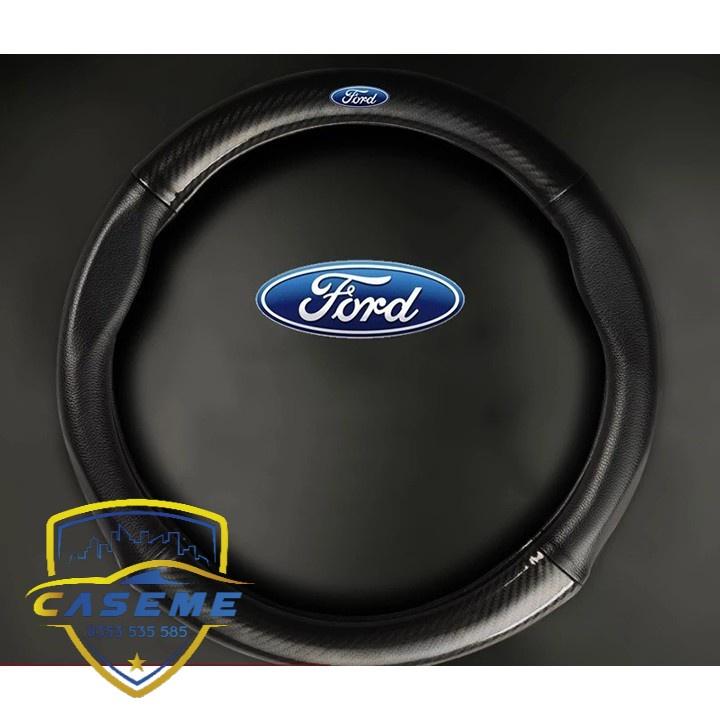 FORD, Bọc vô lăng cacbon có logo FORD - loại xịn
