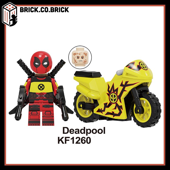 Nhân vật Đồ chơi Siêu anh hùng Deadpool kèm Motor Siêu chất Lắp ráp Minifigure Super Heroes KF6100