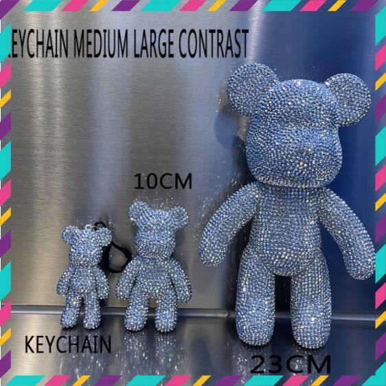 Gấu đính đá Bearbrick handmad cao cấp cho mọi lứa tuổi,size 23cm và 10cm