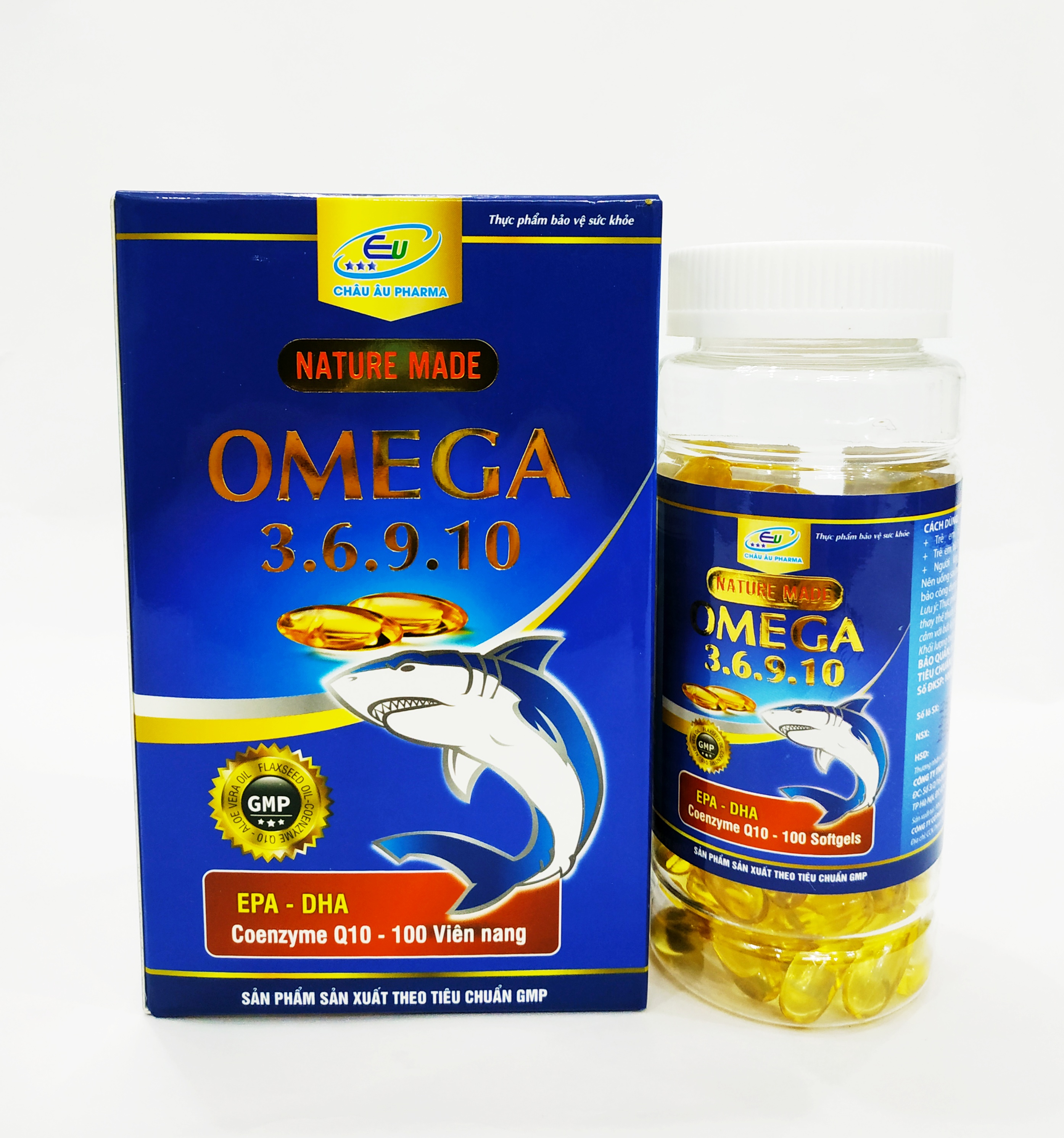 Viên Uống Dầu Cá Omega 369 10 - Bổ Sung Omega 3 6 9, Coenzym Q10 - Giảm Mỡ Máu, Xơ Vữa Động Mạch - Giảm Nguy Cơ Mắc Bệnh Tim Mạch - Tốt Cho Mắt, Tóc - Hỗ Trợ Làm Đẹp Da - Lọ 100 Viên