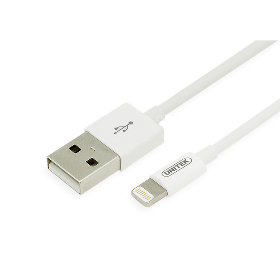 Cáp USB To Iphone 5 Unitek 1M  (Y-C 499WH)  - HÀNG CHÍNH HÃNG