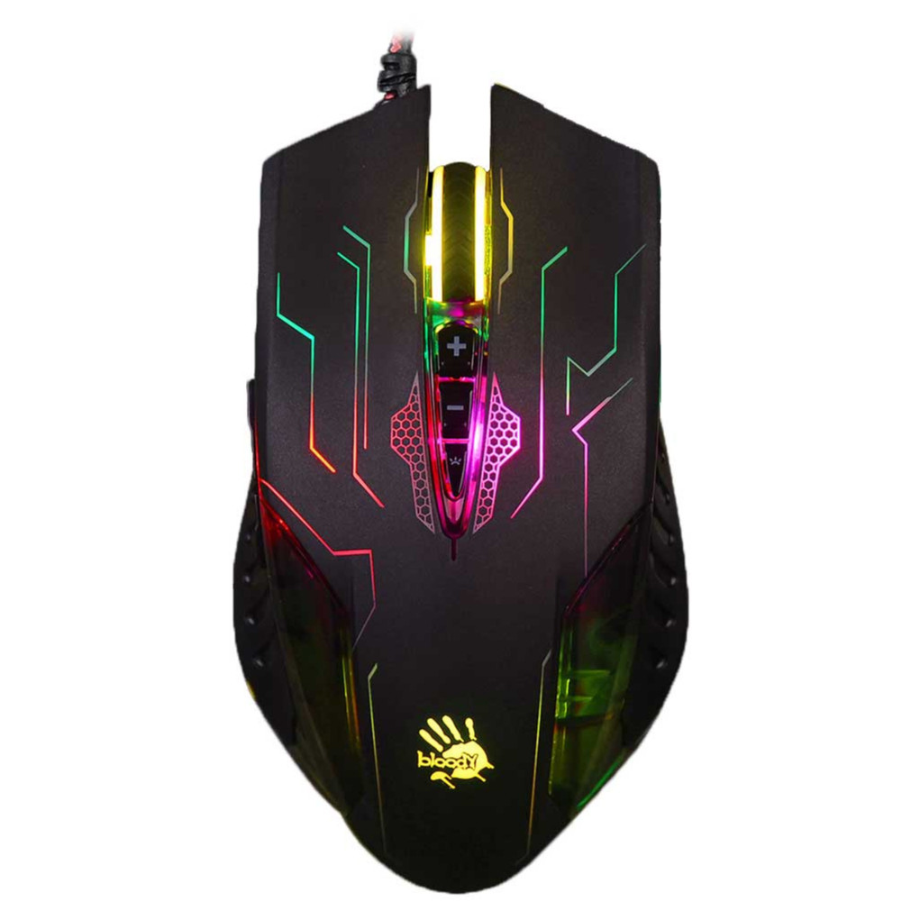 Chuột Gaming A4Tech Bloody Q50 Neon Battlefield X-Glide 3200 DPI 6 Phím - Hàng Chính Hãng