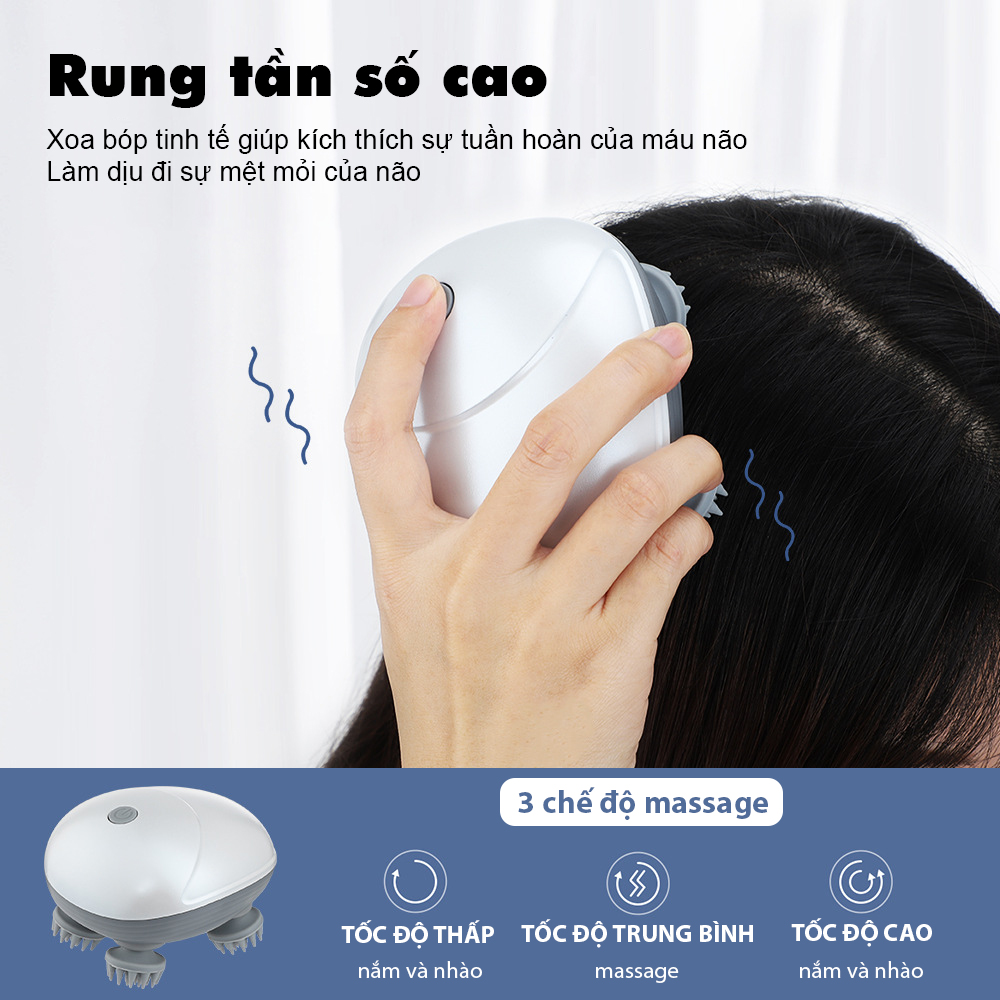 Máy Massage Đầu Mini, 5 chế độ massage giảm căng thẳng- K1474
