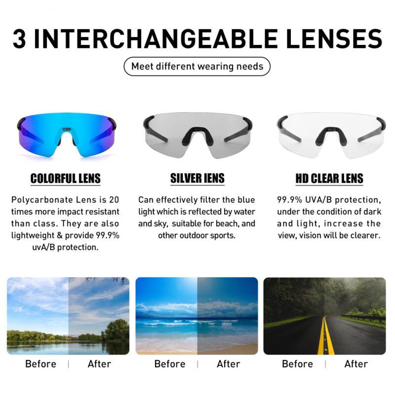 NRC P-RIDE Photochromic UV400 Kính râm xe đạp Người đàn ông Núi Xe đạp Thể thao Thể thao Kính râm MTB MT Color: 09