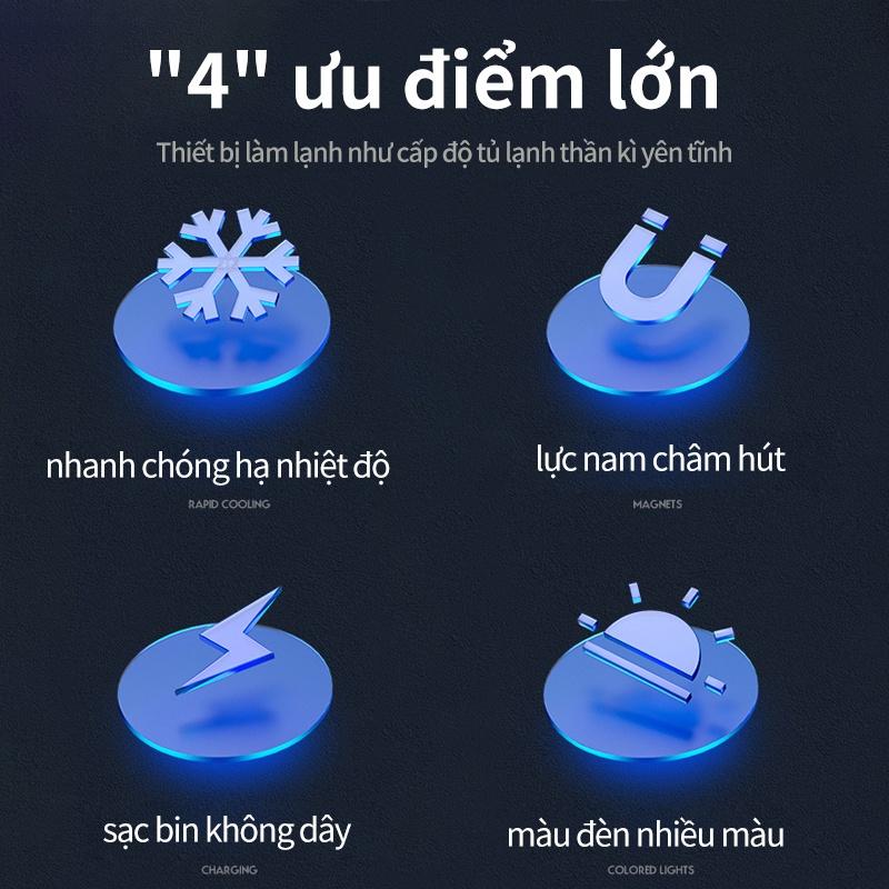 Quạt tản nhiệt điện thoại nam châm sạc không dây -Quạt tản nhiệt sò lạnh nam châm X13