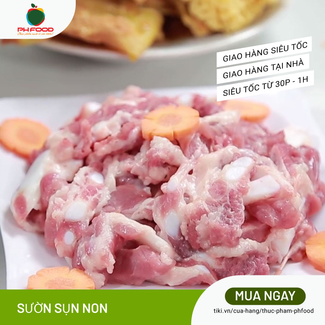 - Sườn Sụn Non Heo - 1Kg 2 Khay - Hút Chân Không
