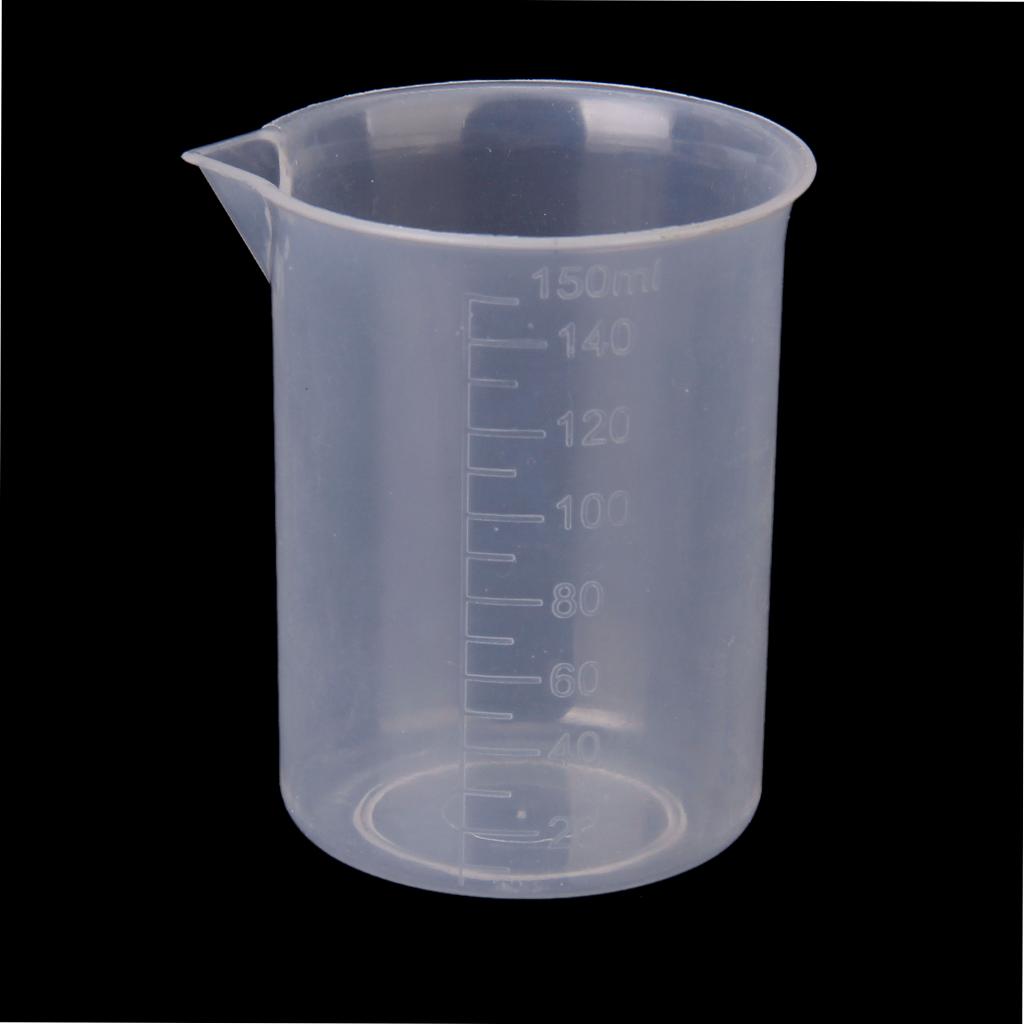 4Pcs 50/100/150 / 250ml Labor Lab Plastic Measuring Cups Measuring Cup