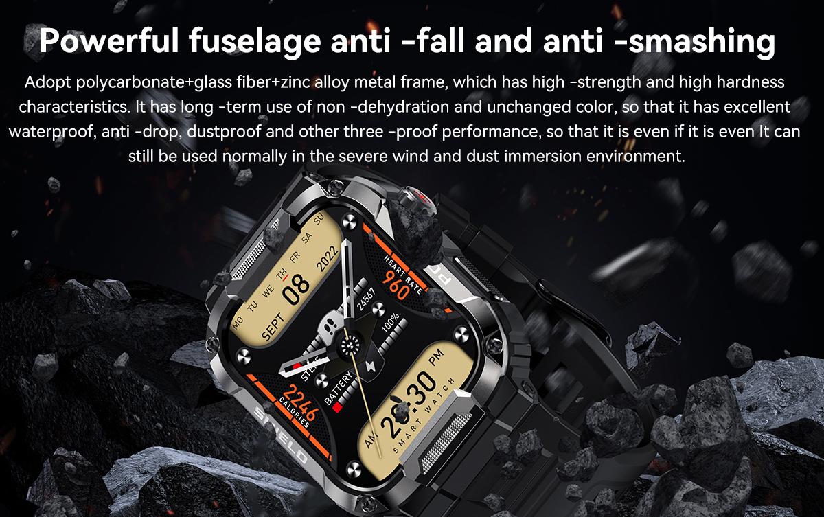 2023 Bluetooth Talk Smartwatch Phiên bản Android Xiaomi Huyết áp Oxygen Thể dục Watch 5 Atm Waterproof Smartwatch Men Quân đội